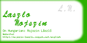 laszlo mojszin business card